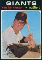 1971 Topps Baseball Cards      155     Ken Henderson